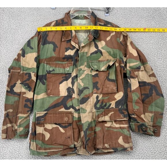 VTG Men's US Army Military Combat Coat Hot Weather Woodland Camo Jacket - Picture 1 of 12